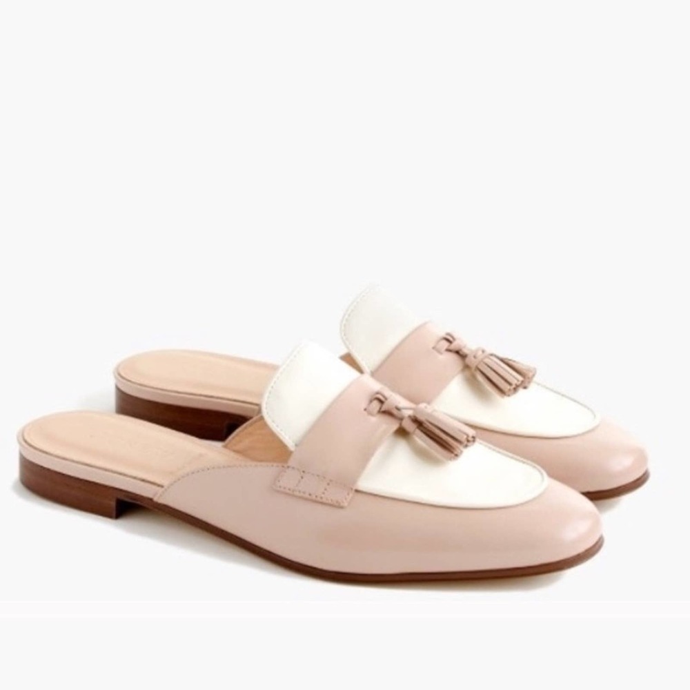 J. Crew Charlie Tassel Leather Mules